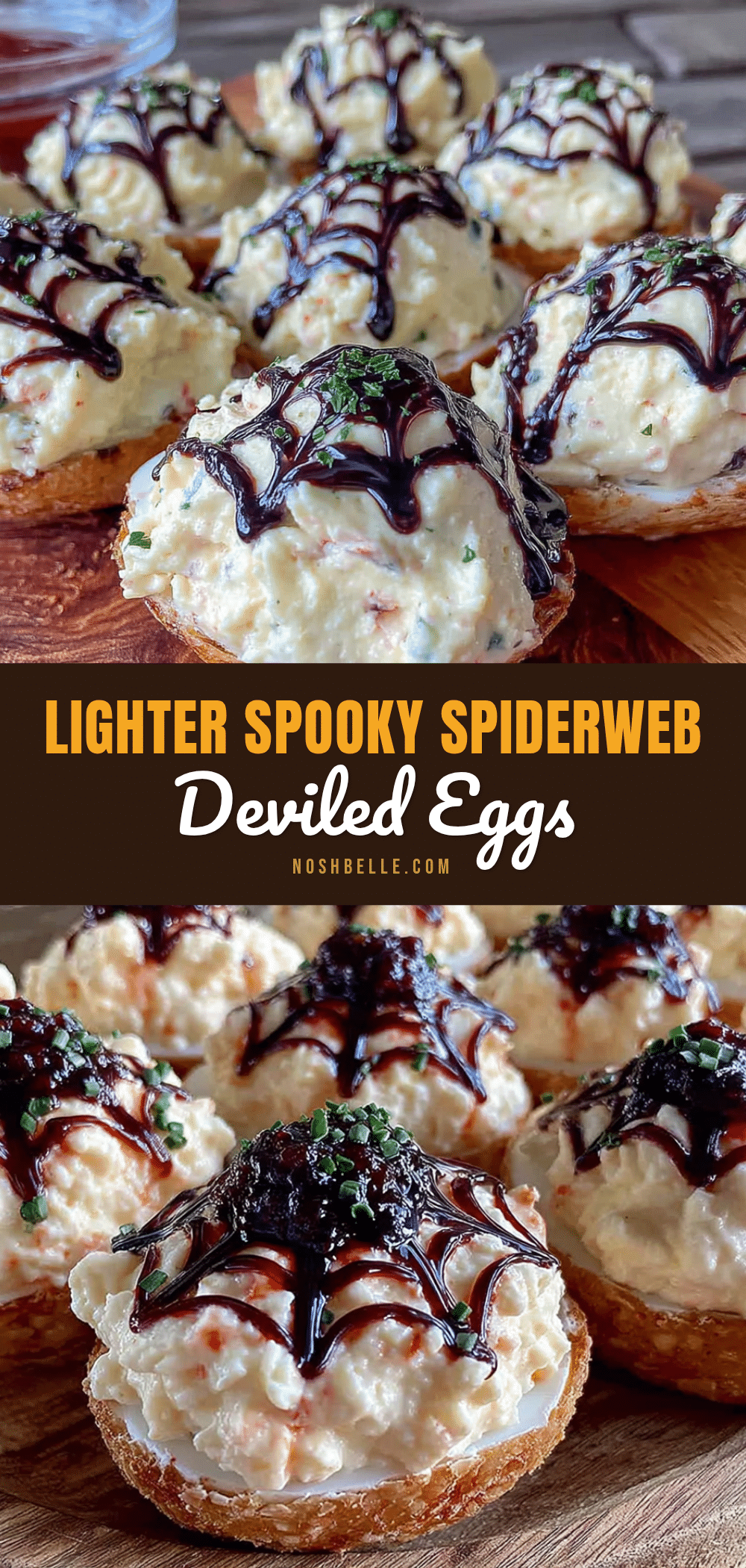 lighter spiderweb deviled eggs recipe