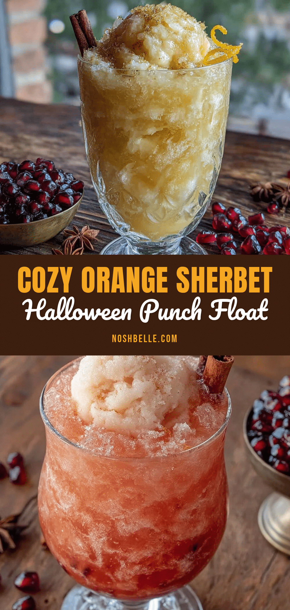 orange sherbet Halloween punch float recipe