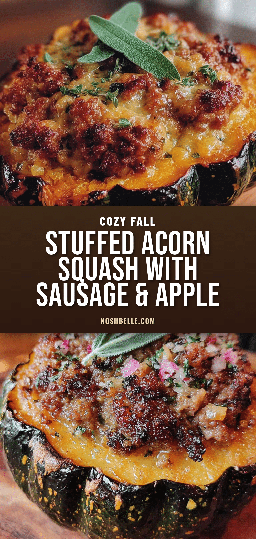 stuffed acorn squash with sausage and apple recipe