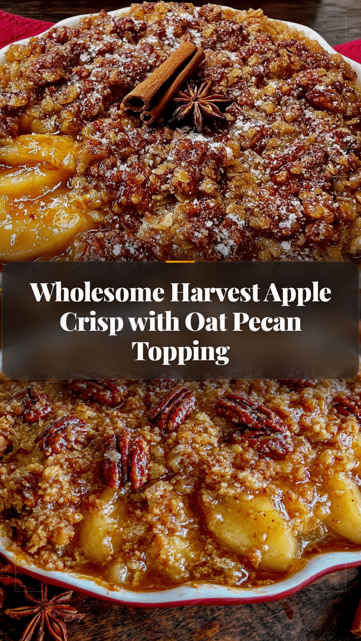 wholesome harvest apple crisp with oat pecan topping recipe